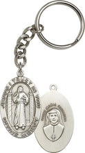 Load image into Gallery viewer, Divine Mercy Keychain - Silver Oxide
