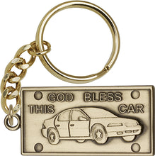 Load image into Gallery viewer, God Bless This Car Keychain - Gold Oxide
