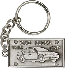 Load image into Gallery viewer, God Bless This Car Keychain - Silver Oxide
