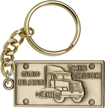 Load image into Gallery viewer, God Bless This Truck Keychain - Gold Oxide
