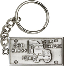 Load image into Gallery viewer, God Bless This Truck Keychain - Silver Oxide
