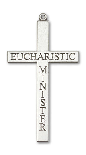 Eucharistic Minister Cross Custom Pendant in Sterling Silver, 14kt