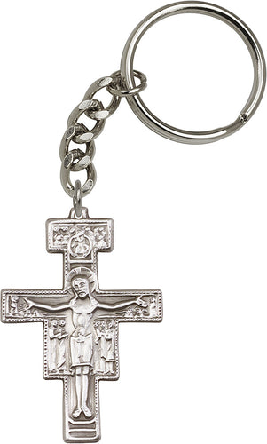 San Damiano Keychain - Silver Oxide