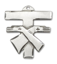 Load image into Gallery viewer, Franciscan Cross Custom Pendant - Sterling Silver
