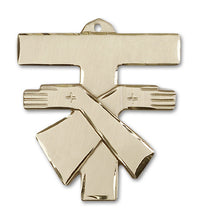 Load image into Gallery viewer, Franciscan Cross Custom Pendant - Yellow Gold
