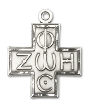 Load image into Gallery viewer, Light &amp; Life Cross Custom Pendant - Sterling Silver
