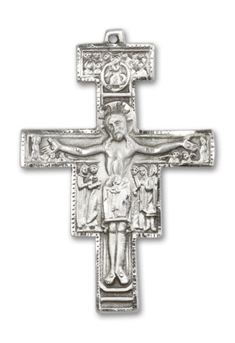 San Damiano Crucifix Custom Pendant - Sterling Silver