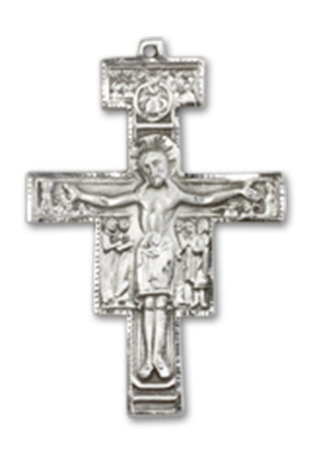 San Damiano Crucifix Custom Pendant - Sterling Silver