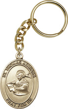 Load image into Gallery viewer, St. Thomas Aquinas Keychain - Gold Oxide
