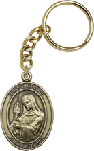 Load image into Gallery viewer, St. Clare Keychain - Gold Oxide

