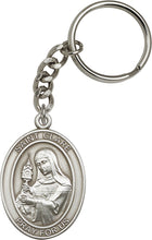 Load image into Gallery viewer, St. Clare Keychain - Silver Oxide
