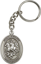 Load image into Gallery viewer, St. George Keychain - Silver Oxide
