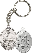 Load image into Gallery viewer, Pope Francis Keychain - Silver Oxide
