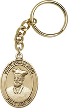 Load image into Gallery viewer, St. Philip Neri Keychain - Gold Oxide
