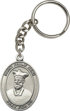 Load image into Gallery viewer, St. Philip Neri Keychain - Silver Oxide
