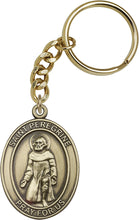 Load image into Gallery viewer, St. Peregrine Keychain - Gold Oxide
