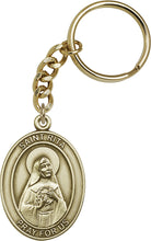 Load image into Gallery viewer, St. Rita of Cascia Keychain - Gold Oxide
