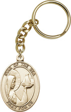 Load image into Gallery viewer, Our Lady Star of the Sea Keychain - Gold Oxide
