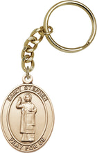 Load image into Gallery viewer, St. Stephen the Martyr Keychain - Gold Oxide
