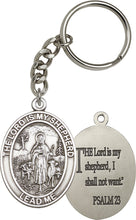 Load image into Gallery viewer, Lord Is My Shepherd Keychain - Silver Oxide
