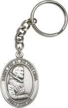 Load image into Gallery viewer, St. Pio of Pietrelcina Keychain - Silver Oxide
