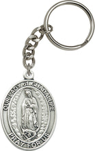 Load image into Gallery viewer, Our Lady of Guadalupe Keychain - Silver Oxide
