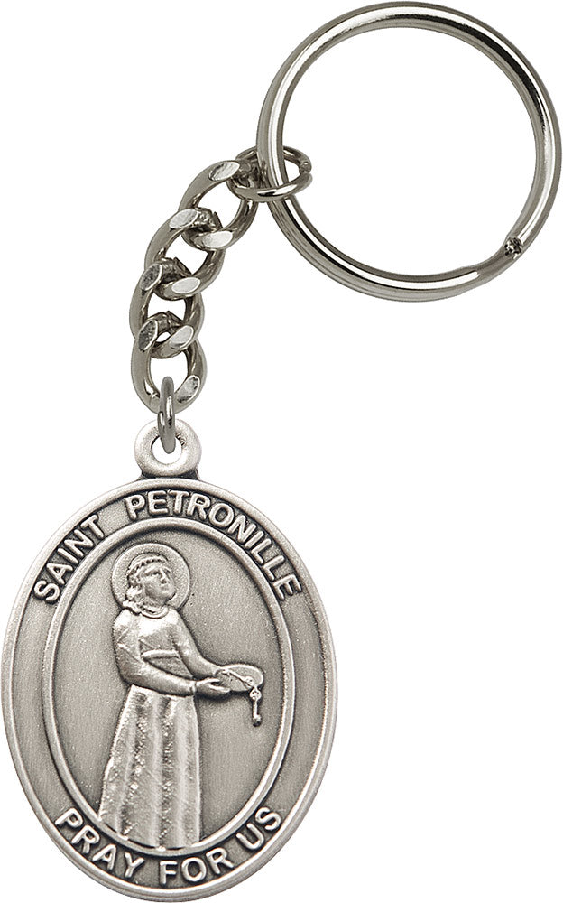 St. Petronille Keychain - Silver Oxide