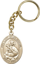Load image into Gallery viewer, Our Lady of Mount Carmel/Scapular Keychain - Gold Oxide
