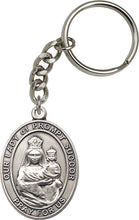 Load image into Gallery viewer, Our Lady of Prompt Succor Keychain - Silver Oxide

