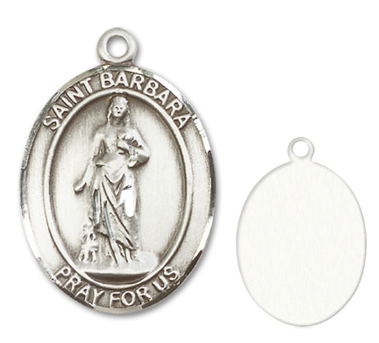 St. Barbara Custom Medal - Sterling Silver