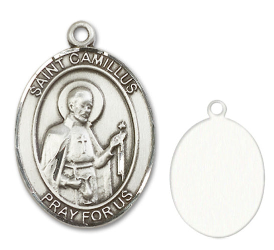 St. Camillus of Lellis Custom Medal - Sterling Silver