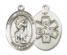 Load image into Gallery viewer, St. Christopher / EMT Custom Medal - Sterling Silver
