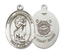 Load image into Gallery viewer, St. Christopher / Coast Guard Custom Medal - Sterling Silver
