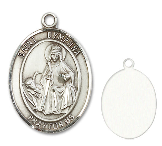St. Dymphna Custom Medal - Sterling Silver