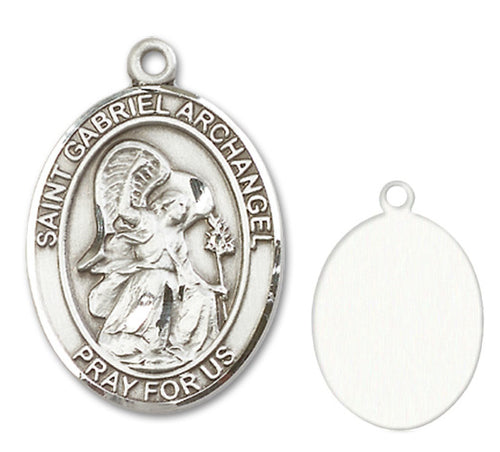 St. Gabriel the Archangel Custom Medal - Sterling Silver