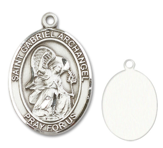 St. Gabriel the Archangel Custom Medal - Sterling Silver