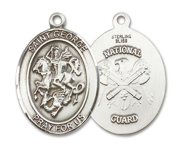 St. George / Nat'l Guard Custom Medal - Sterling Silver