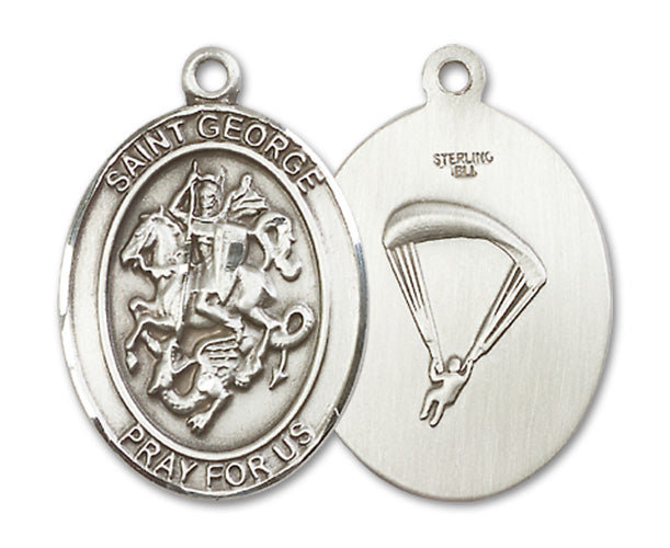 St. George / Paratrooper Custom Medal - Sterling Silver