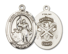 Load image into Gallery viewer, St. Joan of Arc / Nat&#39;l Guard Custom Medal - Sterling Silver
