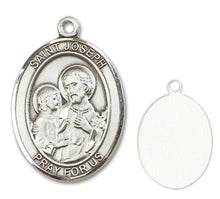 Load image into Gallery viewer, St. Joseph Custom Medal - Sterling Silver
