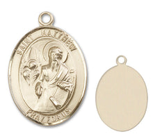 Load image into Gallery viewer, St. Matthew the Apostle Custom Medal - Yellow Gold
