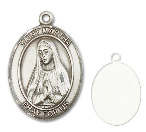 St. Martha Custom Medal - Sterling Silver