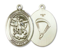 Load image into Gallery viewer, St. Michael the Archangel / Paratrooper Custom Medal - Yellow Gold
