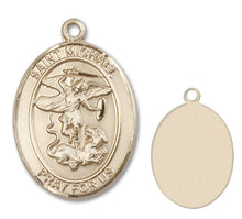Load image into Gallery viewer, St. Michael the Archangel Custom Medal - Yellow Gold
