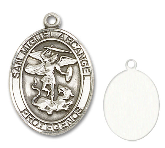 San Miguel Arcangel Custom Medal - Sterling Silver