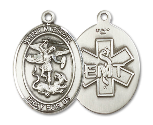 St. Michael the Archangel / EMT Custom Medal - Sterling Silver