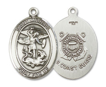 Load image into Gallery viewer, St. Michael the Archangel / Coast Guard Custom Medal - Sterling Silver
