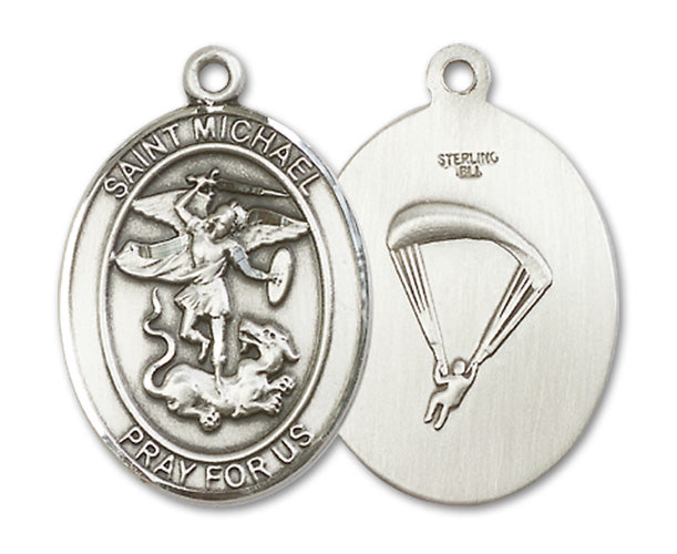St. Michael the Archangel / Paratrooper Custom Medal - Sterling Silver