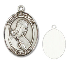 Load image into Gallery viewer, St. Philomena Custom Medal - Sterling Silver
