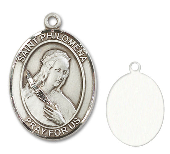 St. Philomena Custom Medal - Sterling Silver